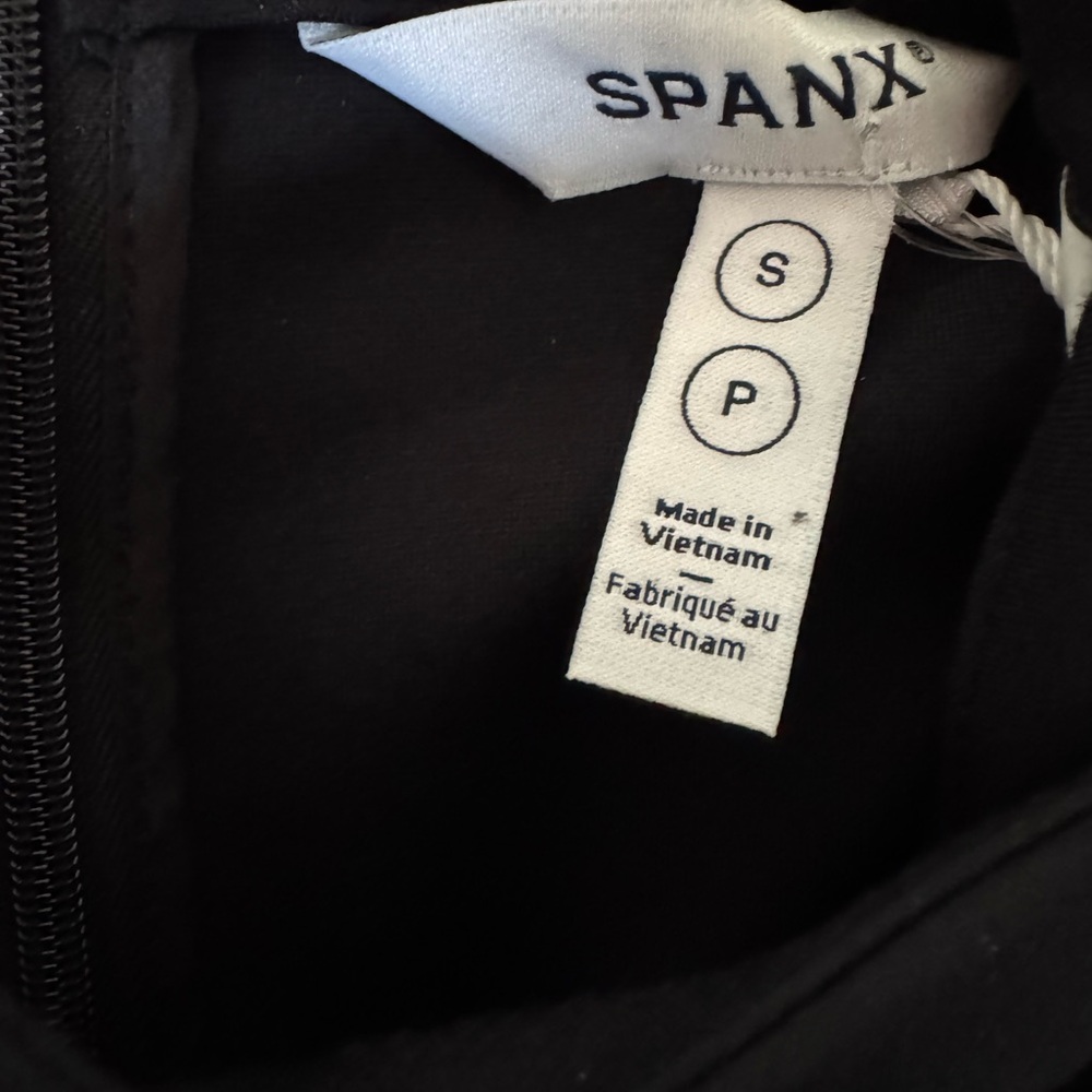 SPANX Black Belted Sleeveless Ponte Cargo Midi Dress Small NWT - Picture 10 of 13